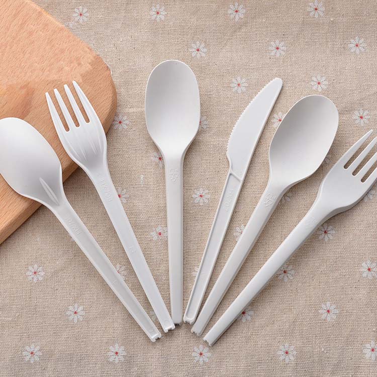 Food Take Away Cutlery 3 Pieces Plastic Cutlery Set With Fork Spoon ...