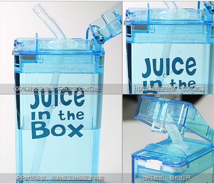 Colorful School Kids Fruit Juices Bottle with Straw Buy Plastic Water