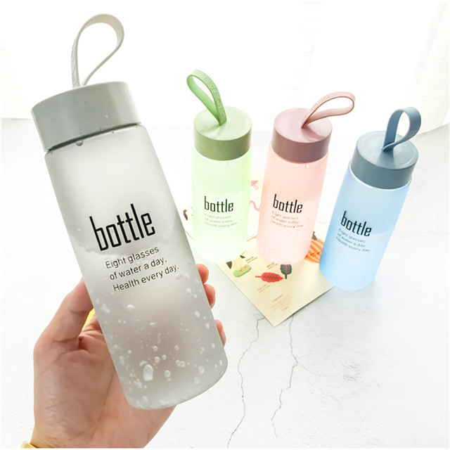 Download Eco-friendly 520ml frosted glass water bottle with rope water bottle wholesale - Buy glass water ...