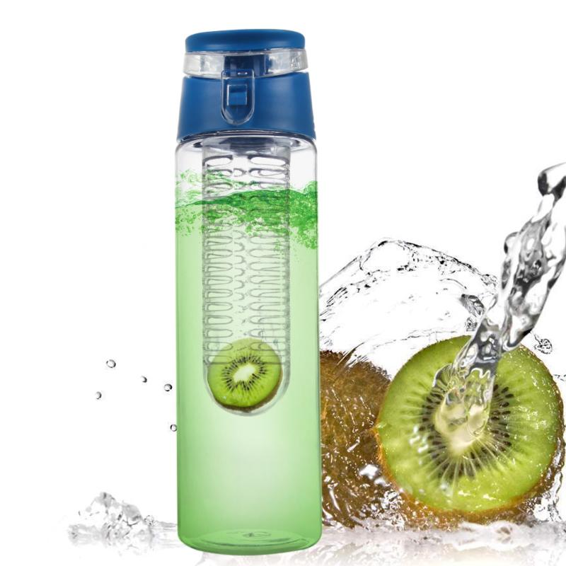 Fruit Water Bottle Sports Fitness Health Detox Bottles Silicone Juice