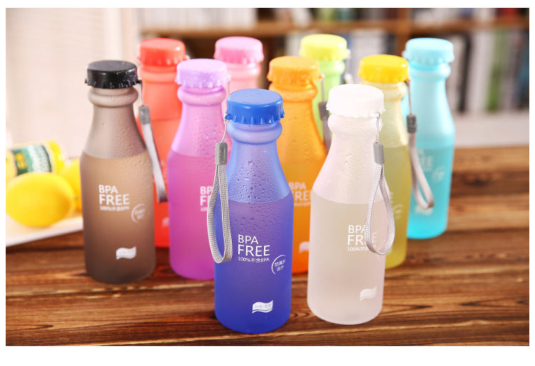 Frosted High Quality Plastic Portable Unbreakable Soda Bottle Sealed 550ml Kettle Buy 550ml